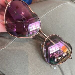 Vtg Betsey Johnson Heart Sunnies